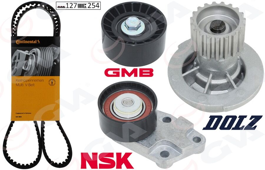 GVA 59WPK9930C DEVİRDAİMLİ EKSANTRİK GERGİ KİTİ 127x254 CHEVROLET-DAEWOO AVEO-CRUZE-KALOS-LACETTI-NUBIRA 1.4-1.4-1.6 05-