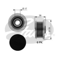 GATES OAP7077 ALTERNATÖR KASNAĞI RULMANLI P206-207-307-308-406-407-PARTNER-C2-C3-C4-C5-C8-XSARA 1.4-1.6-2.0HDI