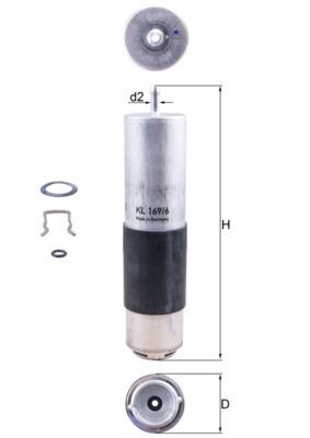 MAHLE KL169.6D YAKIT FILTRESI MERCEDES C-CLASS OM626 W205 S205