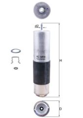 MAHLE KL169.6D YAKIT FILTRESI MERCEDES C-CLASS OM626 W205 S205