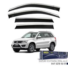 NIKEN 047SZ100201 KROMLU CAM RÜZGARLIĞI SUZUKI G.VITARA 2016- 4LÜ