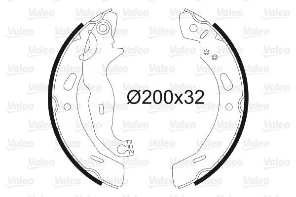 VALEO 564139 ARKA PABUÇ BALATA FIESTA VI 1.25-1.4-1.6TDCİ 08>MAZDA 2 1.3 1.4 1.5 1.6MZR 08> 200x32