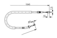 BOSCH 1987477857 FREN HALATI ARKA MERCEDES SPRINTER B901>B904 96>06 1545mm/1360mm