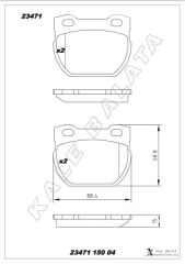 KALE 23471 150 04 ANS KD13 FREN BALATASI ARKA LAND ROVER DEFENDER L315 L316