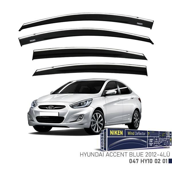 NIKEN 047HY100201 KROMLU CAM RÜZGARLIĞI HYUNDAI ACCENT BLUE 2012- 4LÜ