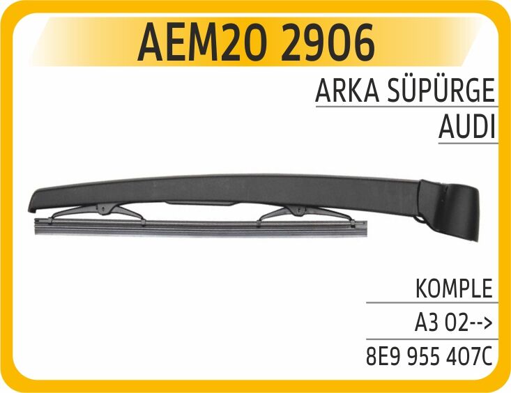 AEM20 2906 ARKA SÜPÜRGE KOMPLE AUDİ A3 02-->