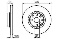 BOSCH 0986478535 ÖN FREN AYNASI ASTRA F-VECTRA A-CORSA B-ASCONA C-AVEO-KALOS 03>13 256x20x4DLxHAVALI 569010-93182285