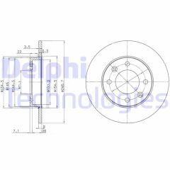 DELPHI BG3653 ARKA FREN AYNASI PARTNER-BERLINGO 96>P307 00>1007 1.6 07>C3 02>C2 03> XSARA 99> 247x9x4DL
