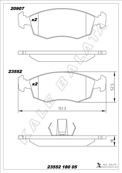 KALE 23552 180 05 ANS KD13 ÖN BALATA PALIO WEEKEND 96 > ALBEA 01 > DOBLO 00 > 0986TB2093