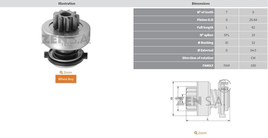 ZEN 1072 MARS DISLISI 9 DIS CITROEN JUMPER / FIAT DUCATO / PEUGEOT BOXER 2.5 TD