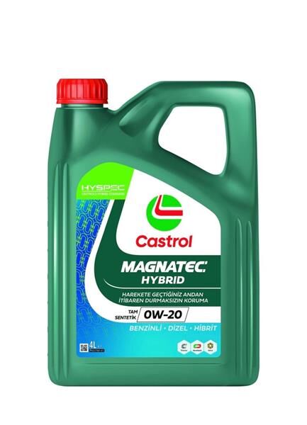 CASTROL 15FFD7 MOTOR YAĞI MAGNATEC HYBRİD 0W-20 4X4L TU