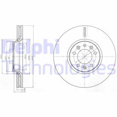 DELPHI BG4083C ÖN FREN AYNASI C5-JUMPY-EXPERT-SCUDO 2.0 07 > 304x28x41x48x5DLxHAVALI