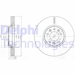 DELPHI BG4083C ÖN FREN AYNASI C5-JUMPY-EXPERT-SCUDO 2.0 07 > 304x28x41x48x5DLxHAVALI