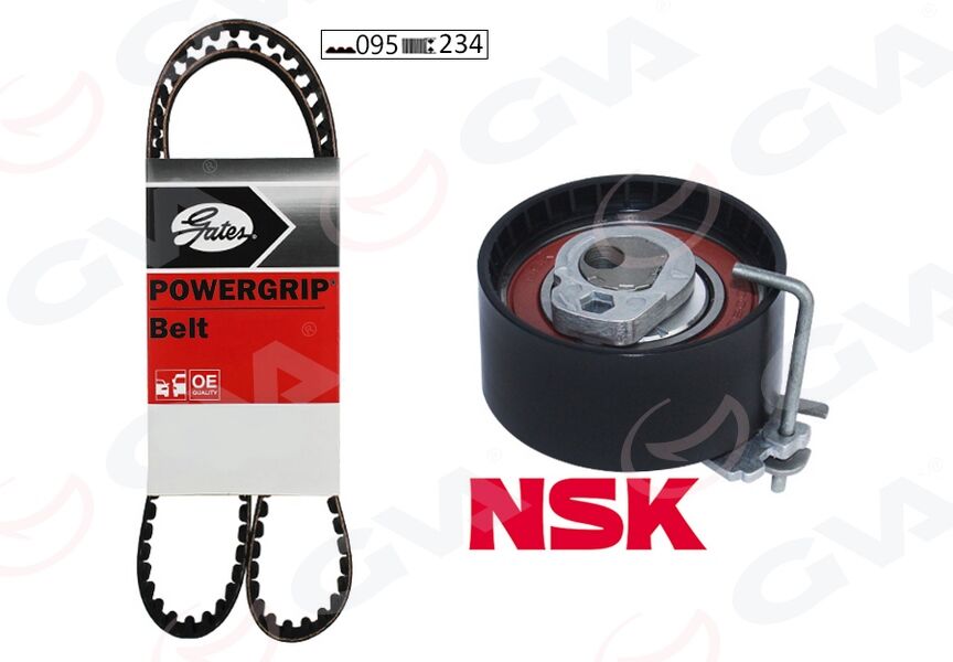 GVA 59T1425G EKSANTRİK GERGİ KİTİ 095x234 CLIO II-III-KANGOO-LOGAN-SANDERO-MODUS 1.2-1.2 16V D4F-D7F