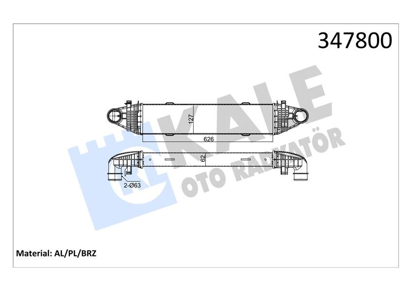 KALE 347800 TURBOSARJ RADYATORU MERCEDES C-CLASS W204 S204
