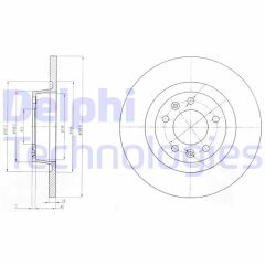 DELPHI BG4085 ARKA FREN AYNASI CITROEN JUMPY 07> PEUGEOT EXPERT TEPEE 07> TOYOTA PROACE 13> FIAT SCUDO 07> 1.6-2. 0HDI-JTD 290x14x5DL