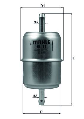 MAHLE KL18OF YAKIT FILTRESI MERCEDES M102 190 W201 W123 W124 W460