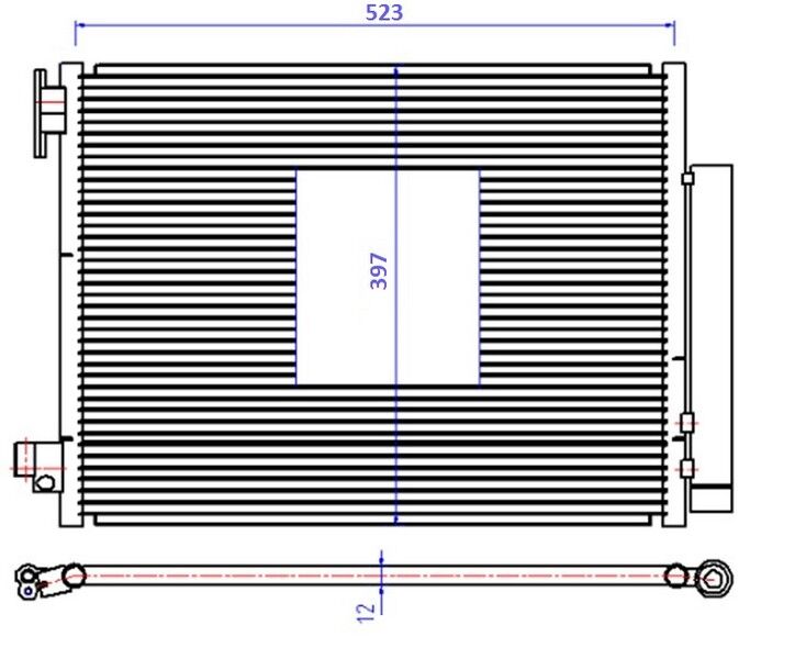 ORIS CRN454020 KLİMA RADYATÖRÜ KONDENSER RENAULT CLIO IV 12> CAPTUR I 13> SYMBOL III 14> DACIA LOGAN MCV II 14> DOKKER 12> DUSTER 10> SANDERO II 12> 0.9TCe 1.0SCe 1.2TCe 1.5dCi 1.6