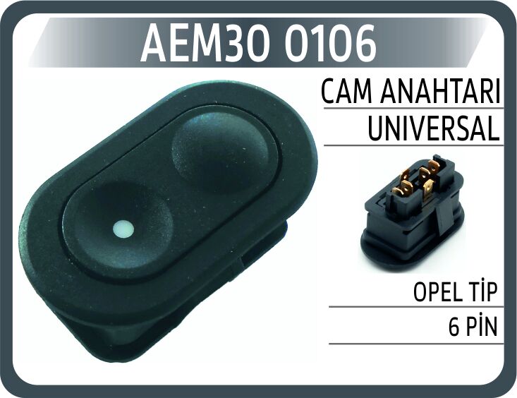 AEM30 0106 CAM ANAHTARI UNIVERSAL OPEL TİP 6 PİN