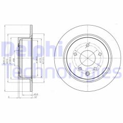 DELPHI BG4108C ARKA FREN DİSKİ DOLU TİP NISSAN QASHQAI 1.6L HR16DE J10 06-13 2.0L MR20DE 07-12 1.5L Dci K9K J10DE 06-13 / JUKE 1.5L K9K F15 10-19 1.6L HR16DE MR16DDT F15 10-19 1.2L HRA2DDT F15 14-19 292 çap x 5 b