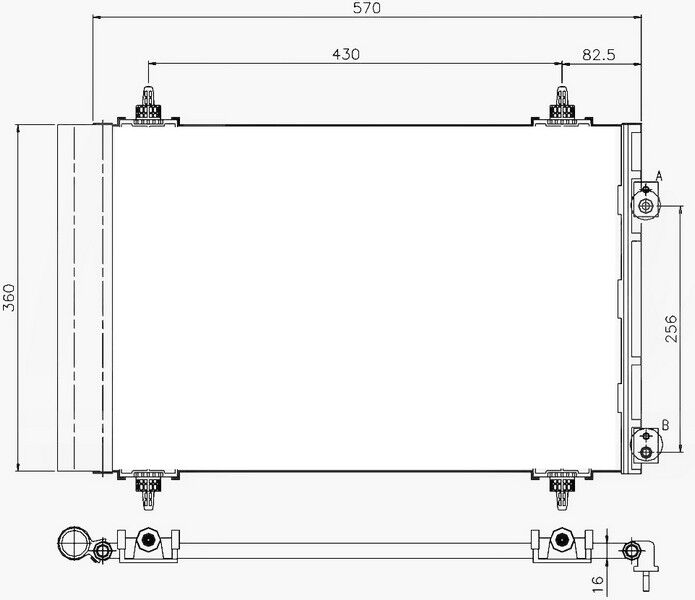 ORIS CPE051016 KLİMA KONDENSERİ BERLINGO-PARTNER-307-308-508-5008-3008-C4-DS4-DS5 1.4-1.6-2.0 HDI-VTI