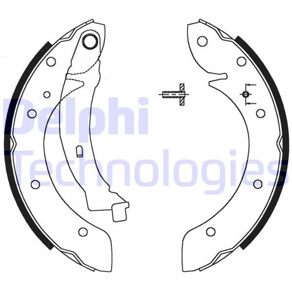 DELPHI LS1716 ARKA FREN BALATASI PABUÇ PEUGEOT PARTNER 96>15 P405 87>97 CITROEN BERLINGO 96>15 XSARA 99>11 228x 42