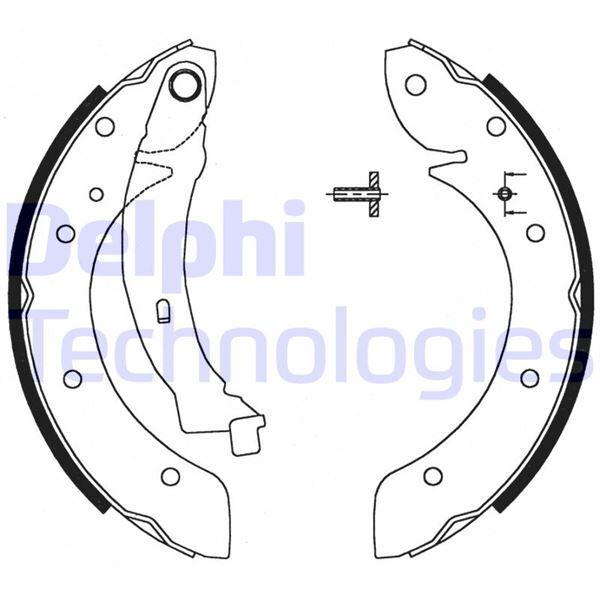DELPHI LS1716 ARKA FREN BALATASI PABUÇ PEUGEOT PARTNER 96>15 P405 87>97 CITROEN BERLINGO 96>15 XSARA 99>11 228x 42