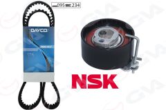 GVA 59T1425 EKSANTRİK GERGİ KİTİ 095x234 CLIO II-III-KANGOO-LOGAN-SANDERO-MODUS 1.2-1.2 16V D4F-D7F K015577XS 1680600QAW