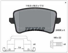 TEXTAR 2460602 ARKA BALATA A4-A5-Q5 09 >