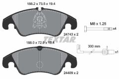 TEXTAR 2474301 ÖN BALATA FİŞLİ AUDI A4-A5-A6-A7-Q5 2008 >
