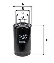 FILTRON FILT PP 861/6 AGCO, AVIA, BOMAG, CASE IH, CUMMINS, DAF, HEULIEZ, IVECO, JCB, KAMAZ, KOMATSU, MELROE, NISSAN, OPTARE, SPERRY NEW HOLLAND, VOLVO YAKIT FILTRESI VIDALI FILTRE