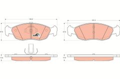 TRW GDB1322 ÖN FREN BALATASI FİŞSİZ PEUGEOT P106 93>04 P205 87>90 P306 93-01 CITROEN XSARA 97>05 SAXO 96>0 3 247mm