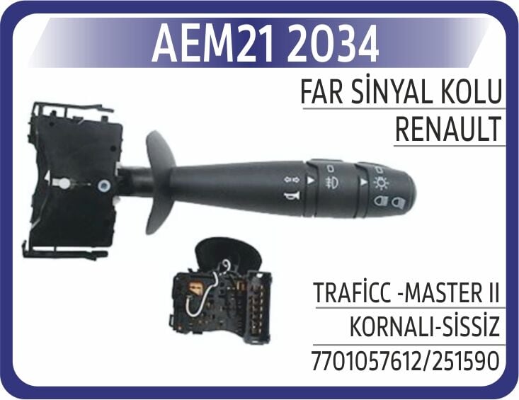 AEM21 2034 FAR SİNYAL KOLU TRAFİCC -MASTER II KORNALI-SİSSİZ