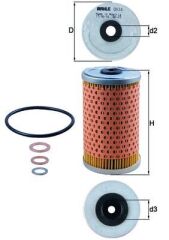 MAHLE OX34D YAG FILTRESI MERCEDES M102 W201 W123 S123 C123 W460 W461 W463 B601 B602