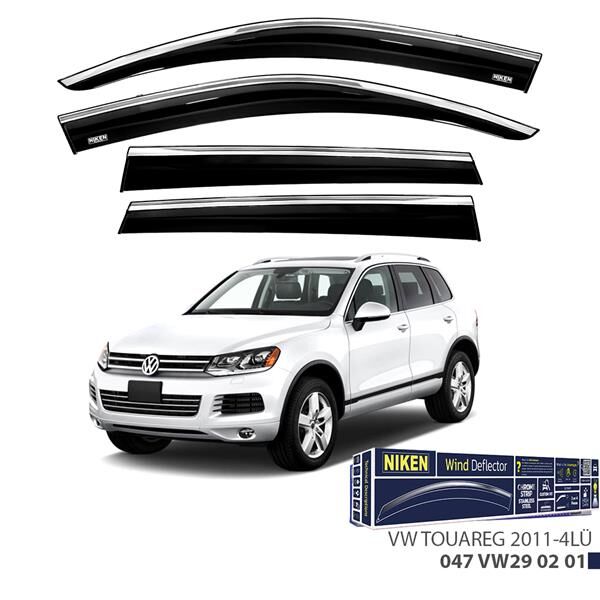 NIKEN 047VW290201 KROMLU CAM RÜZGARLIĞI VW TOUAREG 2011- 4LÜ