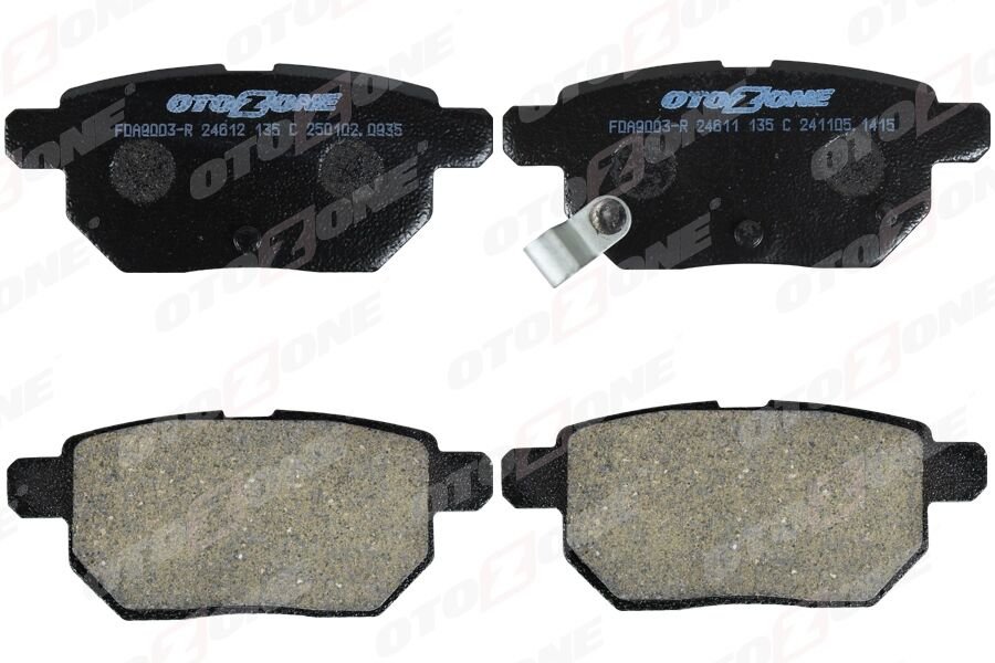 OTOZONE FDA9003-R ARKA FREN BALATA TOYOTA AURIS. COROLLA 1.6L 1ZR-FE ZRE151 07-11 / 1.33L 1NR-FE NRE150 6 vites 10->