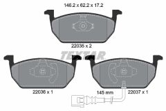 TEXTAR 2203501 ÖN BALATA ÜSTTEN KULAKLI GOLF7-A3-LEON-OCTAVIA 12 >