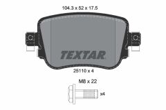 TEXTAR 2511003 ARKA BALATA CADDY-GOLF6-JETTA-A3-OCTAVIA-SUPERB 10 >