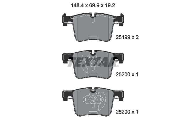 TEXTAR 2519901 FREN BALATASI ON BMW F20 F21 F22 F23 F30 F31 F34 F35 F32 F33 F36