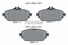 TEXTAR 2203101 FREN BALATASI ON MERCEDES W205 S205 C205 A205 W213 S213 A238
