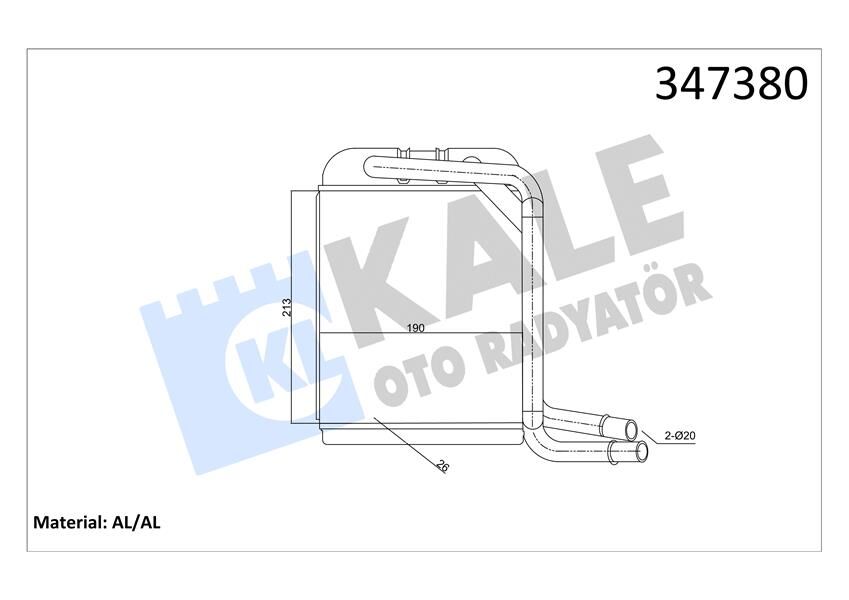 KALE 347380 KALORİFER RADYATÖRÜ TRANPORTER T5-T6 03 >