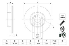 BOSCH 0986479H33 FREN DISKI ON BMW G42 G20 G21 G28 G22 G23 G26