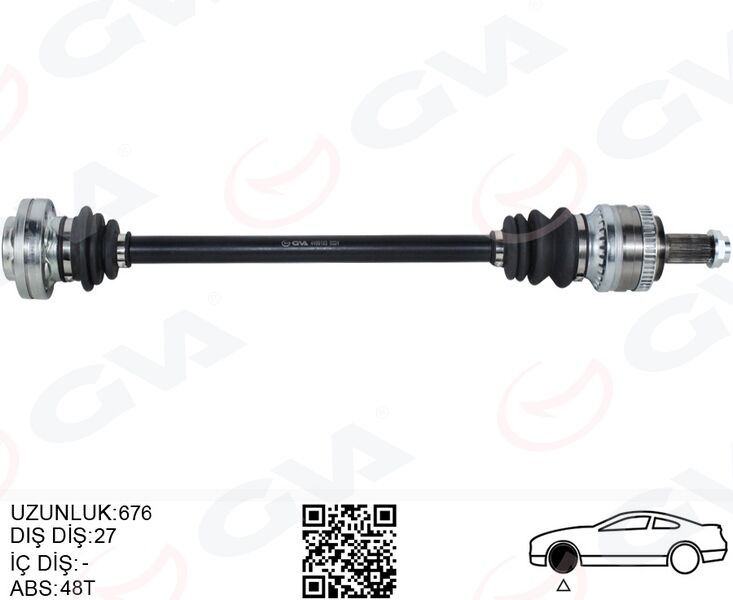 GVA 4499183 KOMPLE AKS ARKA SAĞ BMW E46 676MM