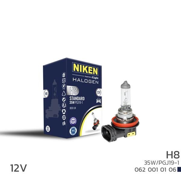 NIKEN 0620010106 NIKEN H8 35W HALOJEN AMPUL PGJ19-1 12V