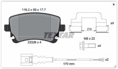 TEXTAR 2332602 ARKA BALATA TRANSPORTER T5 T6 04 > FİŞLİ