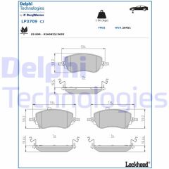 DELPHI LP3709 ÖN FREN BALATASI FIAT EGEA YM. 2020>