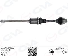 GVA 4499208 KOMPLE AKS ÖN SAĞ BMW X1 E84 09>15 822MM DİŞ 31 DİFERANSİYEL DİŞ 27