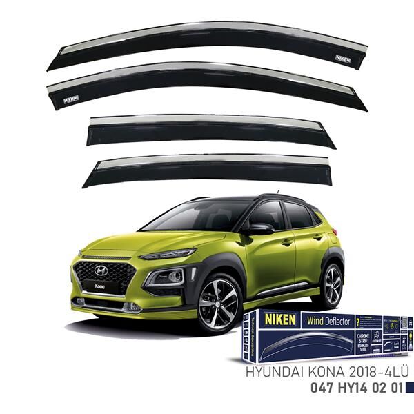NIKEN 047HY140201 KROMLU CAM RÜZGARLIĞI HYUNDAI KONA 2018- 4LÜ