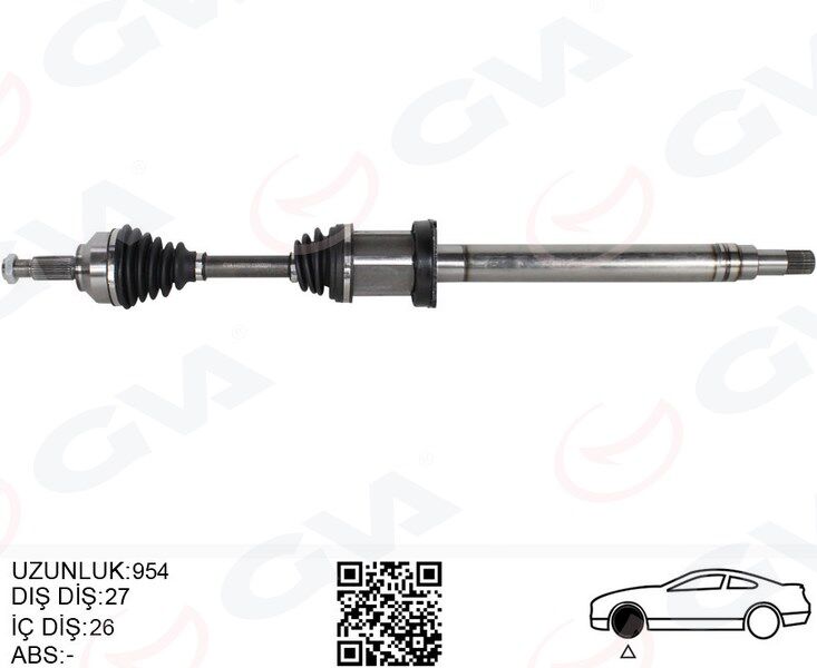 GVA 4499212 KOMPLE AKS ÖN SAĞ JAGUAR X-TYPE I X400 2.2 D 954MM