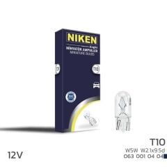 NIKEN 0630010404 NIKEN T10 PARK AMPULU W5W W2.1x9.5d 12V 10LU